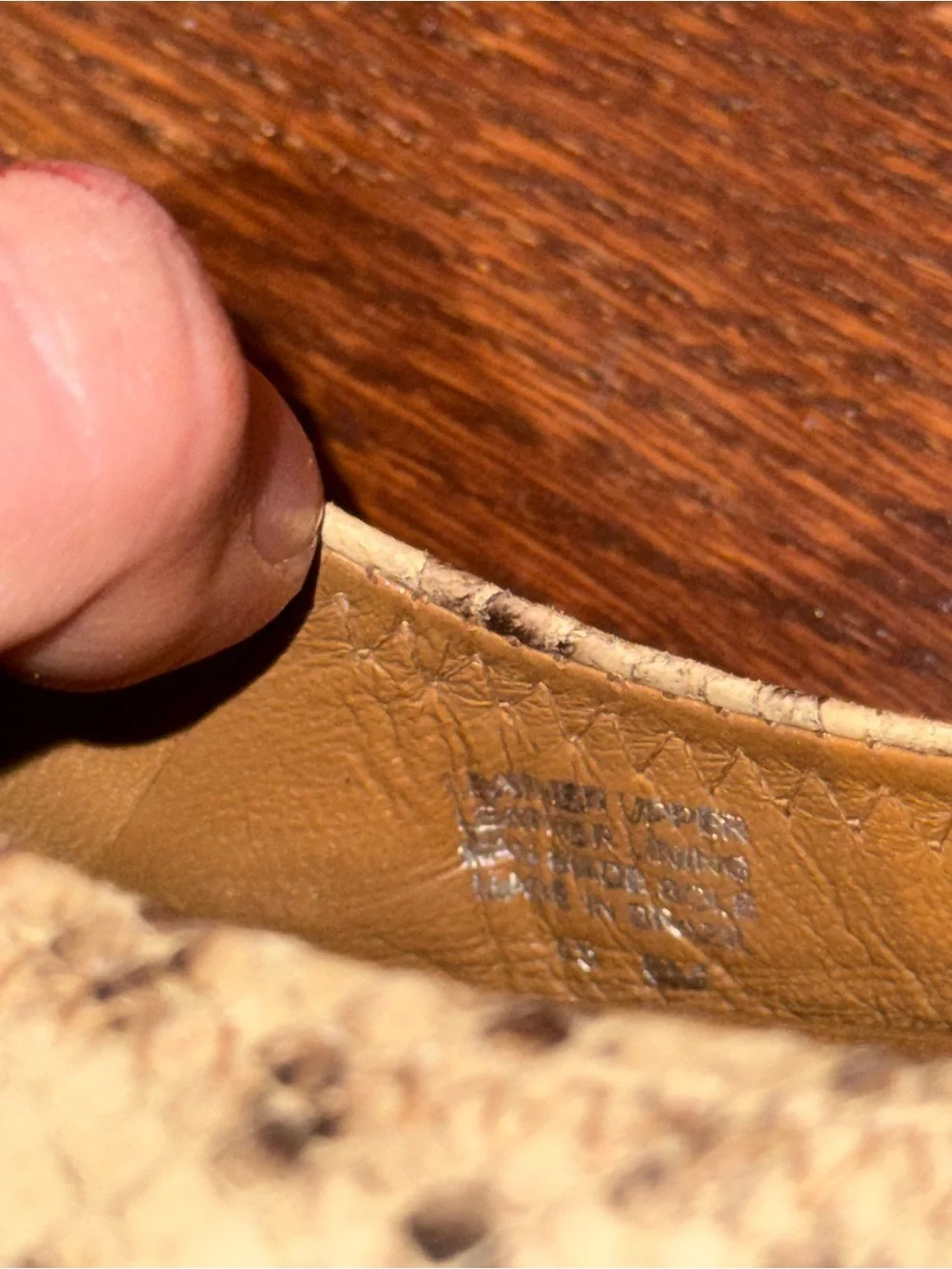 Tory Burch Cream Snakeskin-Print Logo Ballet Flats